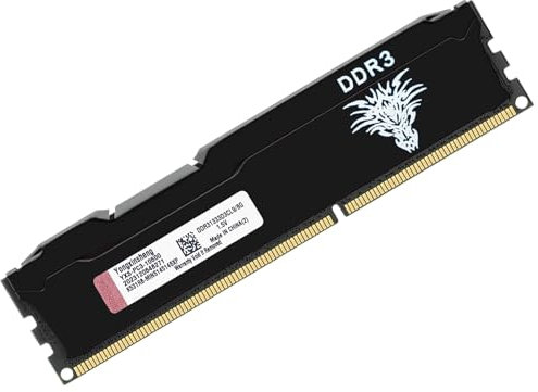 DDR3 8GB Desktop RAM 1333MHz PC3-10600 UDIMM Non-ECC Unbuffered 1.5V 2Rx8 Dual Rank 240 Pin CL9 PC Computer Memory Upgrade Module (Black)