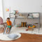 New Single Bed Frame 3FT White Solid Pine Wood Bed for Adults, Kids, Teenagers (Grey, Loft cabin bunk bed with slide)