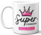 DECOHO - Mug insolite Super Connasse pour Femme - Cadeau rigolo pour sa chérie - 33 cL, Céramique - Mug imprimé en France - Blanc