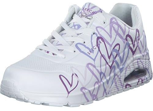 Skechers UNO Spread The Love Damen-Sneaker, Wlpr White Lavendar, 38.5 EU