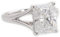 Engagement Ring For Women, Verlobungsring In Weißgold 14K Größe 57 (18.1) Moissanit Radiantschliff Weiß Gravur Für Jahrestag