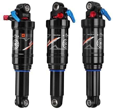 DNM AO-38RC Mtb Hinterradstoßdämpfer Fahrrad Air Rear Shock Rebound/Lock Out - Manuelle Fernbedienung - Einstellbarer Luftdruck (165 x 35 mm)