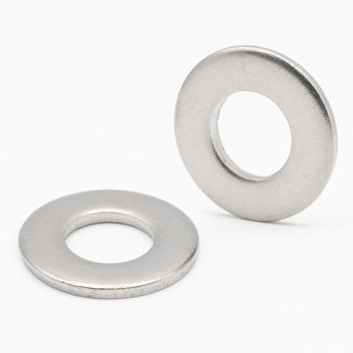 100x Rondelle inox M12 x 27mm Moyenne, Type M - Rondelles métal plates en Acier Inoxydable A2 pour vis et écrous, Norme NFE 25514-12mm M