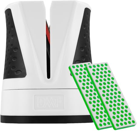DMT SimpleSharp Weiss Bundle Fein & Extrafein | Diamant Messerschärfer für rasiermesserscharfe Klingen mit perfektem Schleifwinkel | Schärft Messer beidseitig mit extraharten Diamant-Steinen