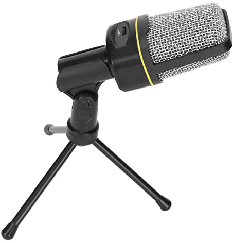GOWENIC Professionelles Kondensatormikrofon mit Stativ, Hochempfindliches Mikrofon für Rundfunk und Konferenzen, Passend für Laptops und Mobiltelefone, ABSS-Material