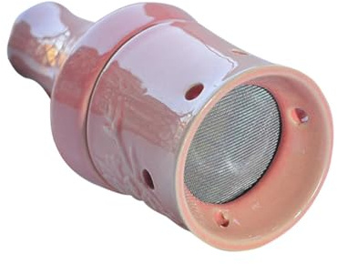GLSTOY Keramik Moxibustion Topf Rosa mit Dicker Wand und Wärmeisolierendem Design Praktisches Moxabrenner Werkzeug für Zuhause zur Sicheren Akupunktur Therapie