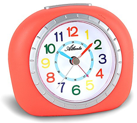Atlanta Kinderwecker Mädchen ohne Ticken Rot Orange Analog - 1966-1