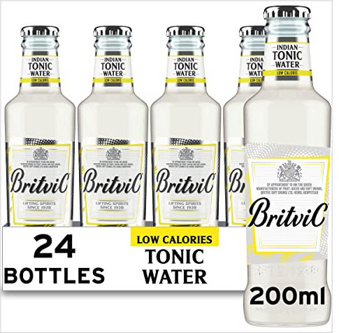 Britvic Indian Tonic Water - Low Calorie Drink - Pack of 24 x 200ml