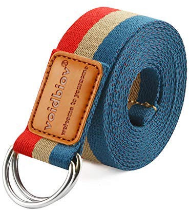 voidbiov Sangle de Yoga 1,85M- 2,5M, Ceinture de Yoga Réglable, La Boucle en D Métal Renforcé Flexibilité, Étirements Résistance pour Pilates Fitness