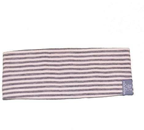 PICKAPOOH Stirnband Bio-Schurwolle/Seide für Kinder und Erwachsene, Grau/Natur Gr. 64