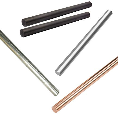 Galvanik Sparpaket 5 Stab-Anoden Elektroden Graphit, Kupfer, Nickel, Zink ⌀ 6 x 100 mm, Stiftgalvanik, Tampongalvanik - Polymet - Reine Metalle.®