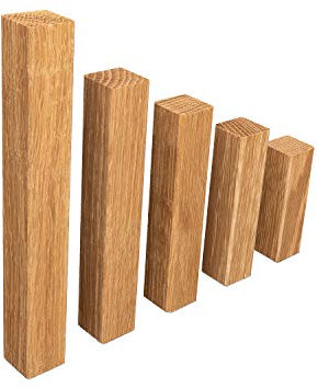 Universal Eckblock Ecke ECKTURM Eckstab für EICHE Sockelleisten GEÖLT (Eckturm PREMIUM (mit Fase), 65 mm Höhe)