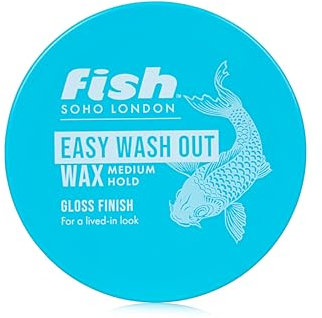 FISH Original Fish Easy Wash Out Shape Defining Hair, Mens Hair Styling Product Suitable for Short & Medium Length Hair. Stylist & Barber Used, Medium Hold, Gloss Finish