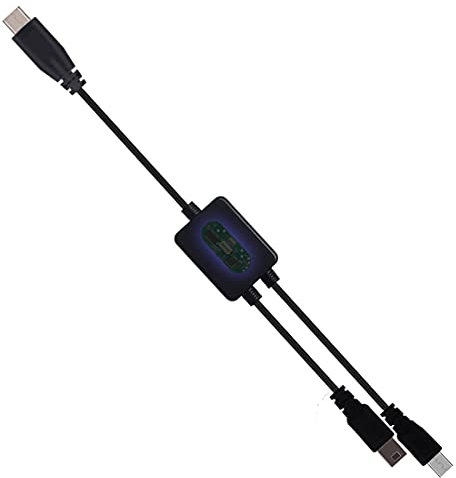 AWADUO USB C to Micro USB OTG Cable With IC, USB C to Mini USB Splitter for Digital Camera, Laptop,MP3 Player,Cellphone,Supports Both Charging and Data Sync 30cm
