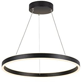SLV Pendelleuchte ONE 60 PD PHASE UP/DOWN / Wohnzimmer-Lampe, Innen-Beleuchtung, Hänge-Leuchte Esszimmer, LED, Decken-Leuchte / CCT switch 2700/3000K 24W 830lm schwarz dimmbar, 1004759