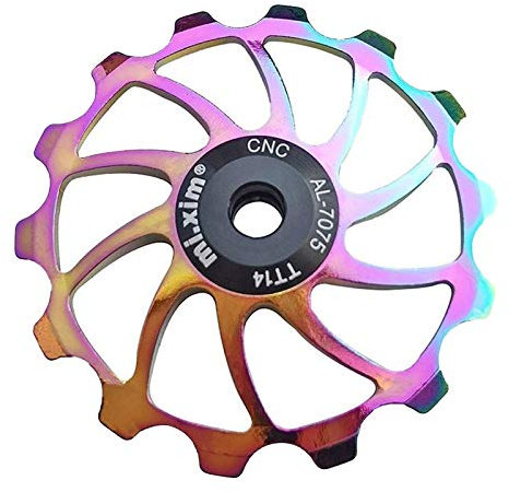 T TOOYFUL Schaltwerk Pulley, qualität Keramik Lager Jockey Rad Pulley Rennrad Fahrrad Schaltwerk Roller mit Installation Loch Adapter Rohre - Multicolor