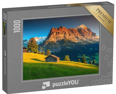 puzzleYOU: Puzzle 1000 Teile „Alpine Berglandschaft, Grindelwald, Berner Oberland, Schweiz“ – aus der Puzzle-Kollektion Schweiz