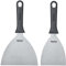 Westmark, Set di 2 Palette/Raschietti Professionali per Grigliare, Lama Dritta, Rigida e Compatta, 2 Diverse Dimensioni, Acciaio Inox/Plastica, Master Line, Nero/Argento, 133122E6