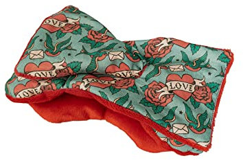 Gravity Gewichts Schlafmaske für Frauen und Herren Gewichtsband Einschlafhilfe Schlafbrille Augenmaske für Nachtschlaf, Nickerchen und Reise in Loving Rose 73x10 cm 0,3kg