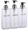 Segbeauty 3pcs Clear Soap Dispenser,16.9oz Refillable Shampoo Conditioner Bottle,500ml Empty Plastic Square Body Wash Dispenser for Shower Bathroom Press Pump Bottle Liquid Container (SBFBA161076)