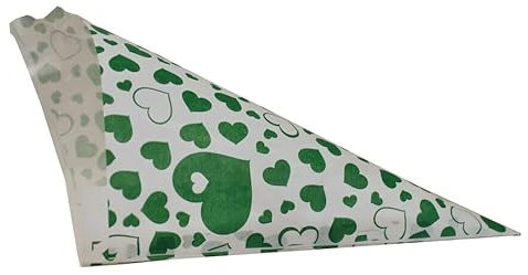Spitztüten aus Papier Motiv Grüne Herzen PGV Länge ca. 19 cm für ca. 125 g Inhalt (200 Stück)