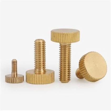 5–20 Stück M3 M4 M5 M6 M8 M10 Rändelschrauben aus Messing mit flachem Kopf (Size : M3X10 20PCS)