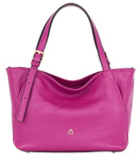 LUDMILLA SMALL Borsetta a spalla in pelle con tracolla (Fucsia)