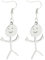 JOCXZI 2 Paar lustige Doodle-Doodle-Figur-Ohrringe, silberne Smiley-Silber-Match-Finger-Geste, Doodle-Figur-Ohrringe, Geschenk (Silber)
