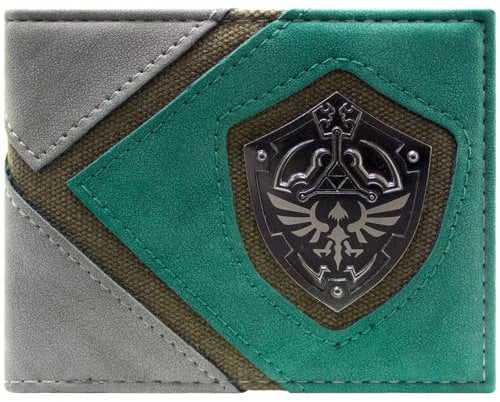Zelda Twilight Princess Link Hylian Schildhaltung Geldbörse/Geldbeutel Klapp ID & Kartenhalter, Grün