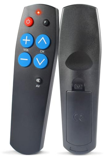 Funmo universalfernbedienung,TV-Fernbedienung mit großen Tasten,Einfach zu bedienen und einzurichten,Einfache,Funktioniert für TV und Kabel IR Geräte,Geeignet für ältere Menschen