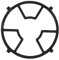 Gusseisen Wok Ring 17,5cm Rund Topfträger Gaskocher Gitter Pan Support Gaskochfelder Universal rutschfeste Aufsatzring Stützring für 4/5 Klauen Herdplatte Kaffeekocher