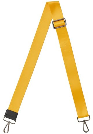 VINT+ Taschengurt zum Wechseln – Tragegurt Schultergurt für Taschen Handtaschen Shopper Bags und Sporttaschen – 120cm Lang Verstellbar und Rostfrei | Farbe: Gelb