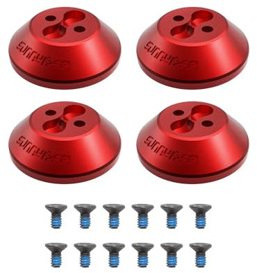 4 x Aluminium-Motorabdeckkappen, staubdichte Kappe, kompatibel mit DJI Avata 2, Motorkappen, staubabweisend, kratzfestes Zubehör (rot)