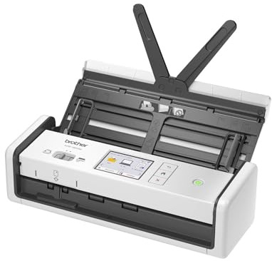 Brother ADS1800W Tragbarer Dokumentenscanner | 20 Blatt ADF | Ausweis-Slot, Touchscreen, unterstützende App, OCR- und PDF-Software im Lieferumfang enthalten, UK-Stecker