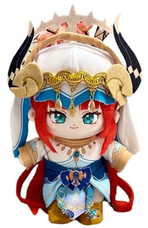 KUKUShining Genshin Kuscheltier, 20cm Anime Impact Ankleidepuppe Mit Kleidung Süßes Weiches Plüschtier Als Geschenk for Gamer-Fans(Nilou)