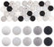 SOFPLATE 75Pcs 1Box 5 Colors 15mm Silicone Beads Bulk White Silicone Beads Soft Rubber Black White Light Grey Round Chunky Loose Bead Bulk for jewellery Making DIY Beaded Keychain Crafting Supplies