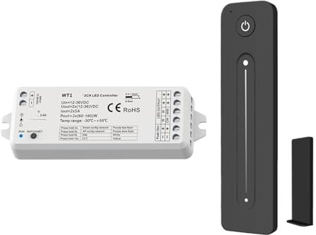 FWFDTQBSP 1 pz CCT LED Light Strip Dimmer Switch 12V DC 2.4G WW CW Controller Telecomando 2 canali WT1(WT1 And R11 Set)