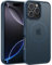 FNTCASE for iPhone 16 Pro-Max Case: Magnetic Matte Translucent Military Grade Drop Protective Phone Case | Shockproof Thin Rugged Durable Protection Bumper Cover Blue