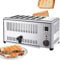 Commercial Stainless Steel Toaster, 6 Slices Toaster with Extra-Wide Bread Slots, 5 Shade Settings, Defrost/Reheat/Cancel Functions, Rapid Bake Toaster - Ideal for Home Store Hotel Party Use
