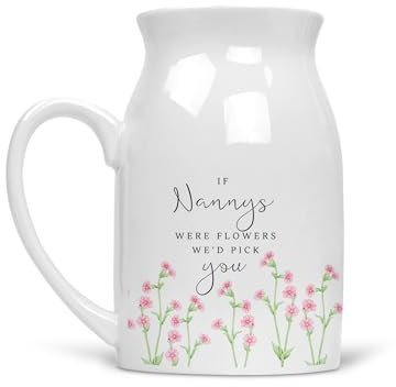 Personalised Vase Grandma Nanny Auntie Ceramic Flower Jug Mother's Day Birthday Gift