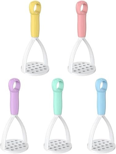 1 schiacciapatate manuale in silicone, colore casuale, utensili da cucina, mini schiacciapatate per pentole antiaderenti, utensili da frutta e verdura