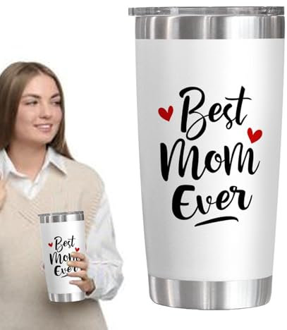 Verre Isolé pour Maman - 20 onces Tasse Isolation pour Mère, Verre Décoratif pour Thé et Café | Cadeau pour Mère, Grand-Mère et Femmes, Tasse D'eau, Meilleure Mère, Ge Personnalisé