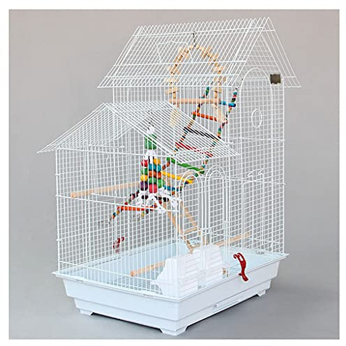 YHdtUO Bird Cages Double Roof Parrot Cage Group Bird Cage Parrot Bird Cage Large, with Feeder Pet Toys, Suitable for Finches and Pigeons Small Parrot Aviary Bird Carr,