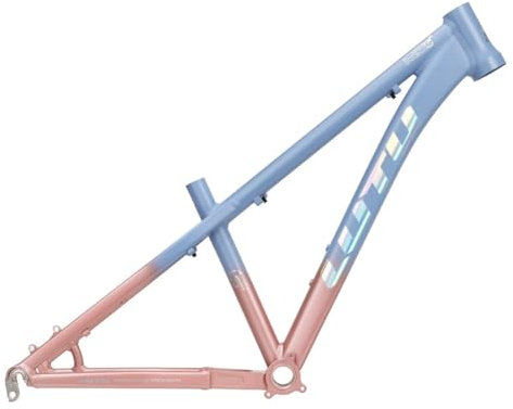 BSFHQS 26 27.5er Mountainbike Rahmen 14 Aluminiumlegierung Dirt Jump Rahmen Scheibenbremse Fahrradrahmen BSA BB73mm XC/AM Hardtail Rahmen 135mm QR(Blue Rose Gold,26 * 14)