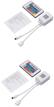 Tofficu 2 Stück Light Controller LED-Fernbedienung mit Empfänger Controller für LED-Bandlicht led-beleuchtung versorgung mit Controller geführt für Streifenlicht Abs Weiß