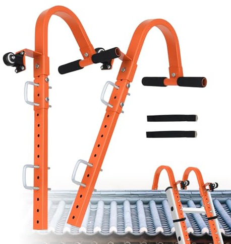 Gancio per scale da tetto, stabilizzatore di prolunga, supporto antiscivolo durevole, design con elevata capacità di carico, pratico accessorio per conduttori per l'installazione di pulizia del tetto