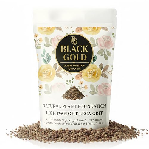 Black Gold LECA Grit Lightweight Expanded Clay Aggregate for Houseplants, Bonsai and Hydroponics | Improves Drainage, Aeration and Root Health | Reusable Inert Media for Propagation and Potting (1L)