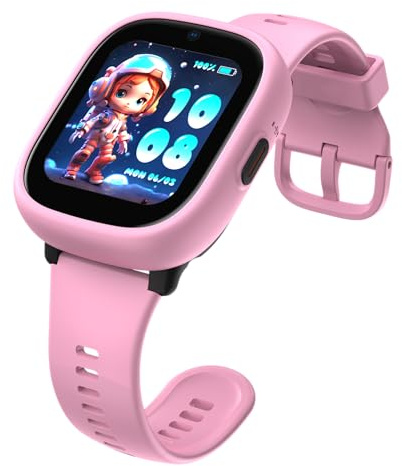 ODS | Radiocom Smartwatch 4G/Wi-Fi per bambini, Smartwatch con GPS e SOS, Chiamate e videochiamate, Chat e messaggi, Fotocamera, IP68 impermeabile, App LAGENIO, Schermo 1.7, Accessori inclusi