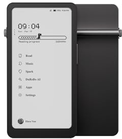 Durobo Krono – 6.13 Smart ePaper Focus Hub, 300 PPI 6G 128G Paper Tablet, with Smart Dial – an e-Reader, idea Keeper, and Audio Player All in one (Black)
