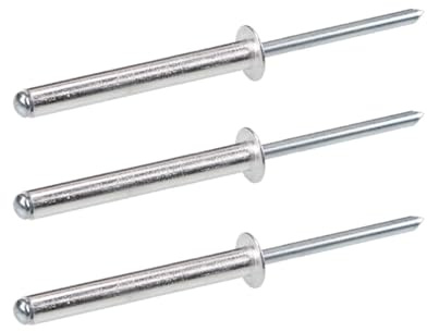 50 Pezzi di Rivetti Ciechi Estesi, Maniglia in Alluminio, Anima in Ferro, Rivetti a Strappo da 5 mm, Rivetti a Testa Bombata for Ingegneria Meccanica, Produzione di Mobili(5.0X50.0mm)